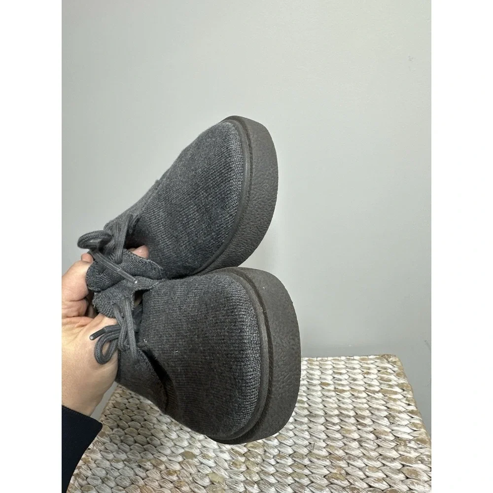 Rothy's The Monty Lace Up Shoes Men 10 Grey Black Wool Blend Knit  Modern Casual